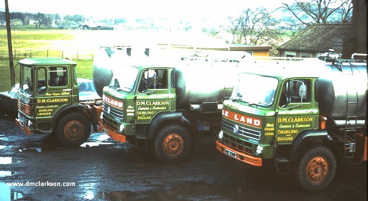 Line up of Milk Tankers